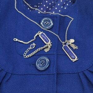 Lapis necklace and bracelet set